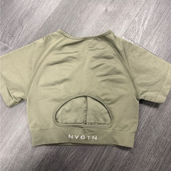 NVGTN Olive Green Women's Crop Top - Picture 2 of 3